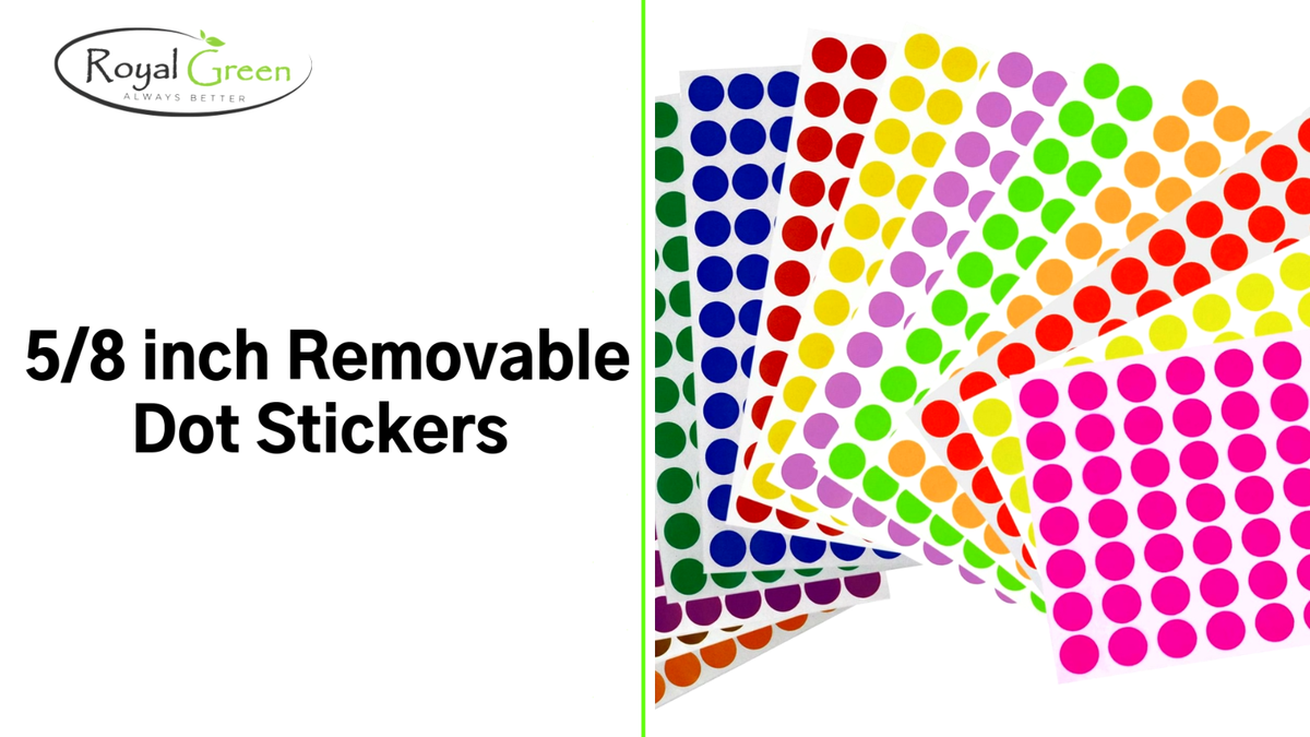 Sticker Dots ¼u201d Inch 8mm ( 5/16 ) Color Labels In Gold - 2700 Pack - View #9