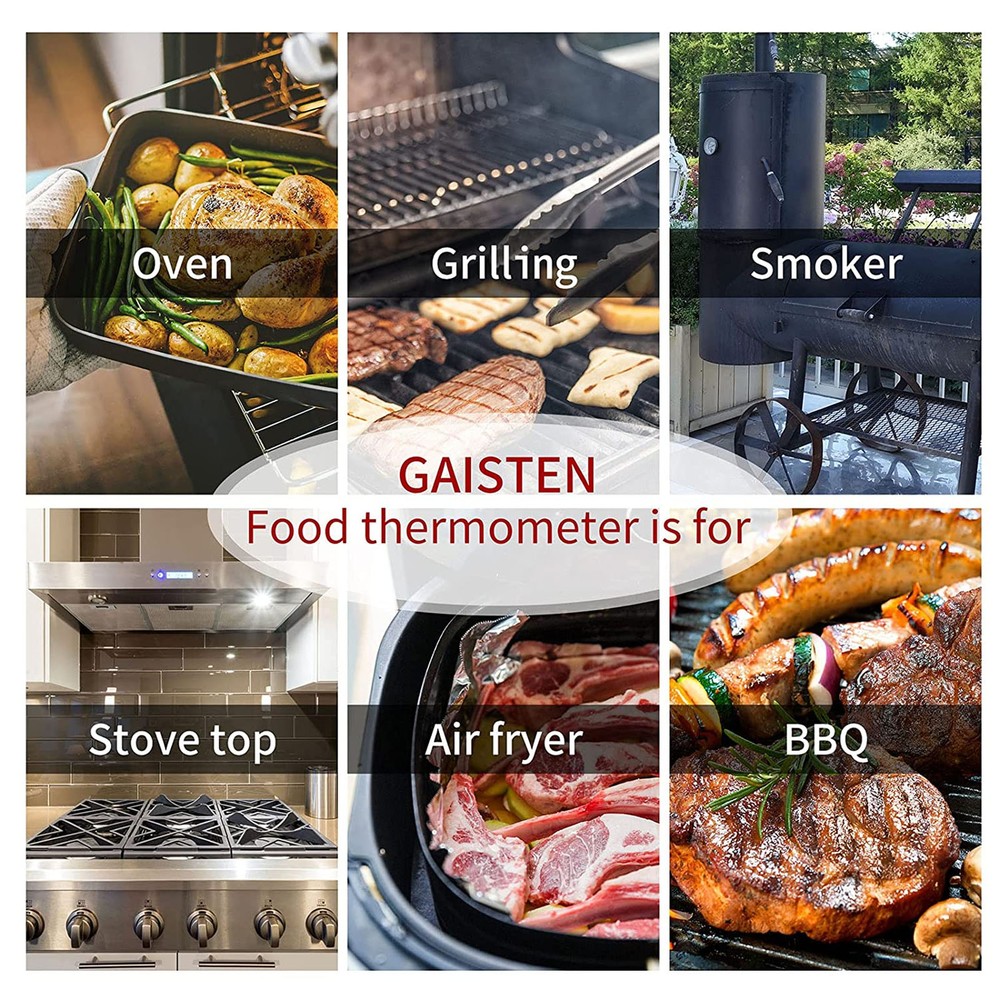 Meat Thermometer Digital 2 Probes With Alarm Backlight For Meat Food Cooking YSE