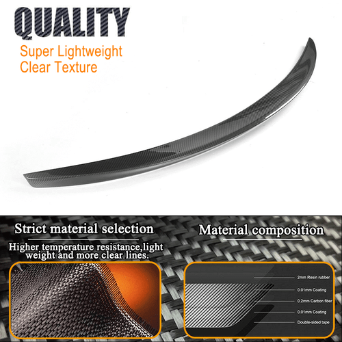 For Benz C253 GLC250 GLC300 GLC43 AMG REAL CARBON Rear Trunk Spoiler Boot Wing - Picture 8 of 12