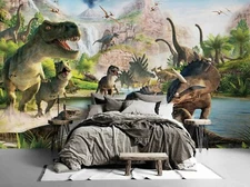 3D Dinosaur Self-adhesive Removeable Wallpaper Wall Mural Sticker 03