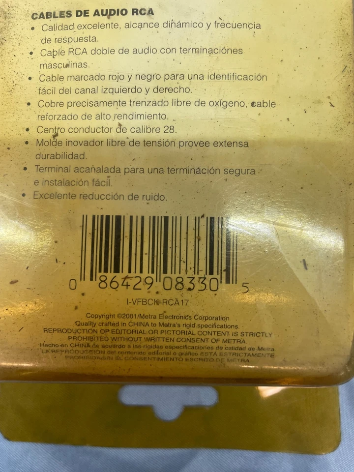 Cable RCA de 17 pies cable de audio RCA de 2 canales de alta calidad CK-RCA17 Foto 3 de 4