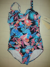 Profile by Gottex Bohemian Gypsy Floral 1 PC Underwire Swimsuit Sz 8 D Cup NWT