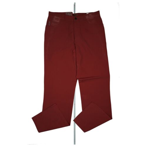ALBERTO Tom Men Summer Jeans Trousers Ultralight Thin 102 W36 L36 Burgundy New - Picture 1 of 7