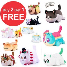 Lindo Navidad Meemeows Comida Aphmau Gato Muñeca Niño Juguete Peluche Donut Hamburguesa Muñecas de Peluche