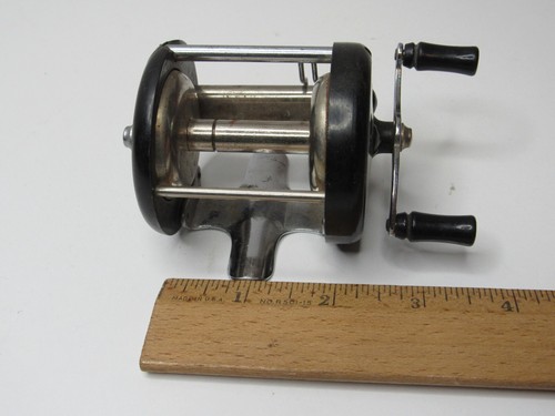 Carrete de pesca vintage The Chief 1806 H-I Utica NY cara abierta #US29 - Imagen 9 de 10