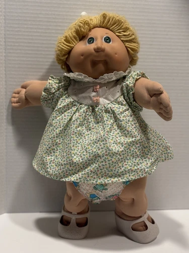 RARE Vintage Cabbage Patch Kids Doll 1978-1982 Coleco Blonde Hair Green Eyes