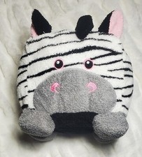 8 inch square zebra plush