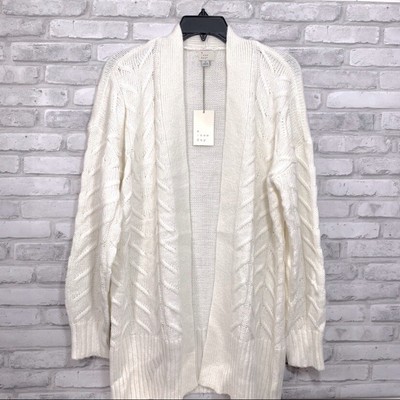 cream long cardigan sweater