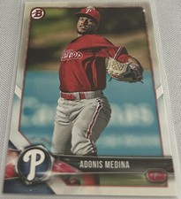 2018 Bowman Baseball Prospects Adonis Medina Philadelphia Phillies base card
