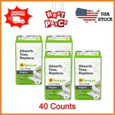 Tidy Cats Breeze Absorbent Cat Litter Pads, 24/7 Odor Control, Refill Pack 40 ct