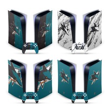 OFFICIAL NHL SAN JOSE SHARKS VINYL SKIN FOR SONY PS5 DIGITAL EDITION BUNDLE