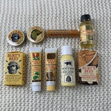 Lot Of 9 Burt's Bees Hand  Foot Cream Soap Body Lotion Oil Mini Travel Size New