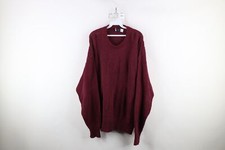 Vtg 90s Streetwear Mens Large Faded Fair Isle Cotton Knit Crewneck Sweater USA
