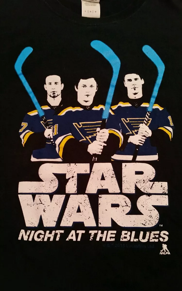 St Louis Blues STAR WARS Jedi Tarasenko Jaden Schwartz SGA Shirt Large T- Shirt