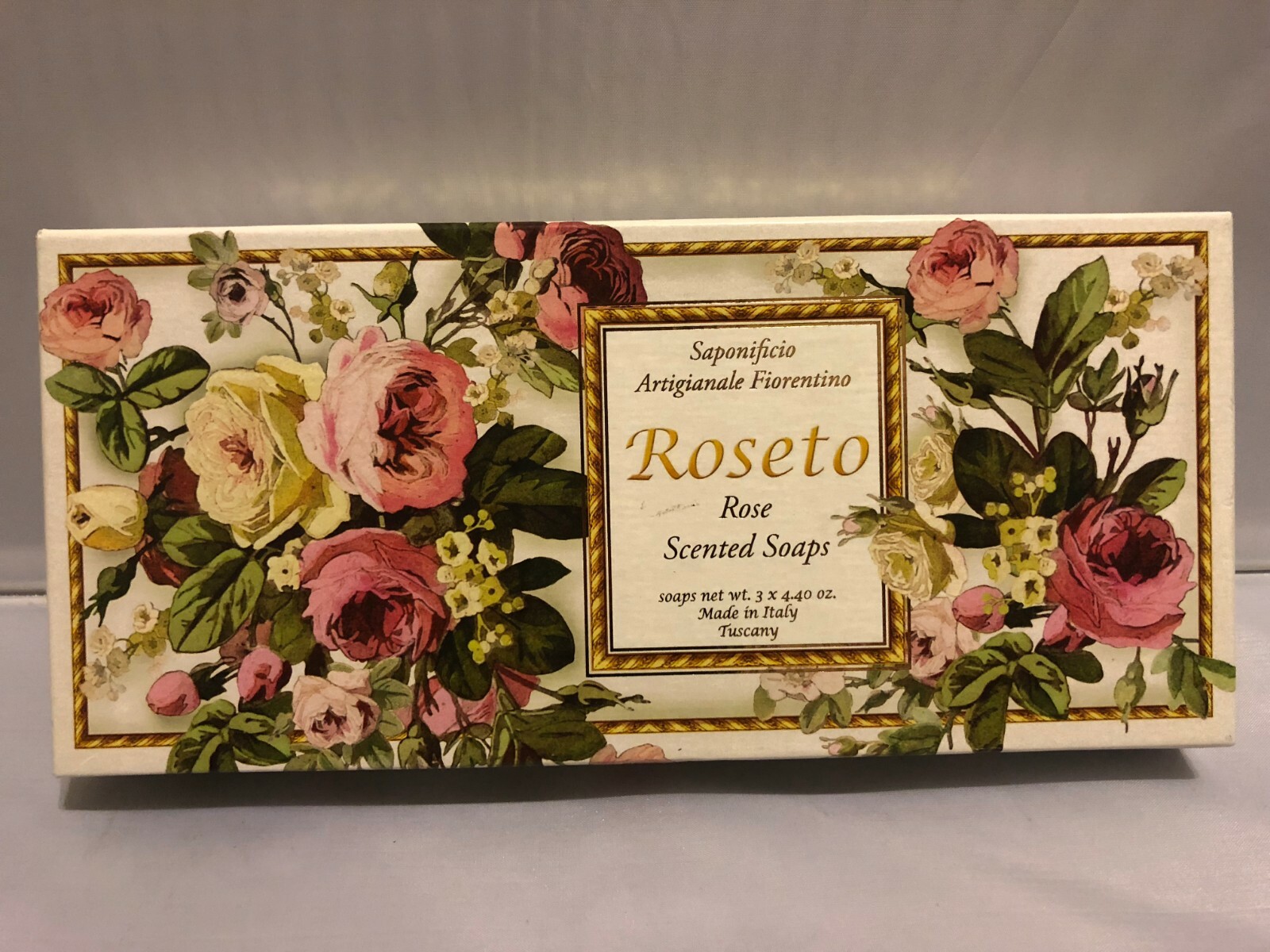 ITALIAN HANDMADE FLORENTINE SOAPS. (MADE IN TUSCANY, ITALY) ROSE