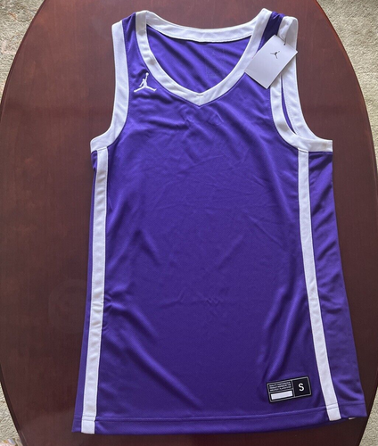 NIKE Jordan Mens Sports Training Basketball Tank Jersey Purple AR4317-546 XXL - Picture 4 of 7