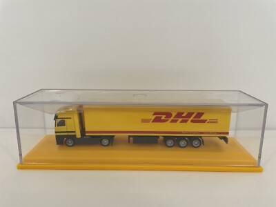 DHL Shipping Truck in Case 1/87 Semi Truck & Trailer 7.5''