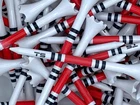 New 3 1/4" TRUESTRIKE USA Red Black White Striped 3.25 Premium Golf Tees