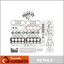 Full Gasket Set Intake Exhaust Valves Fit 04-07 GMC Buick Chevrolet 4.8 5.3