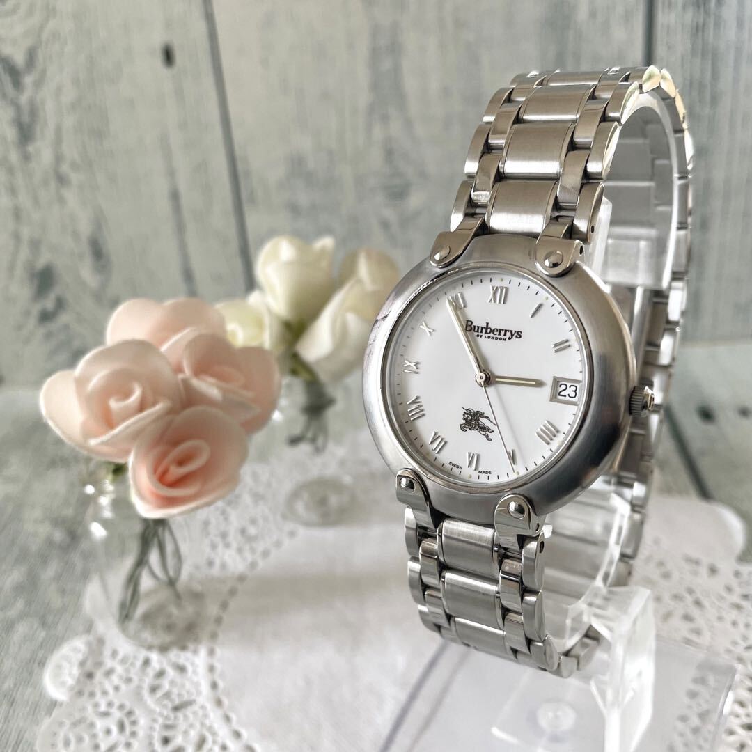 Burberry 11000G Analog Quartz Men Working Cond S Silver Burberry 11000G Analog Quartz Men Working Cond S Silver