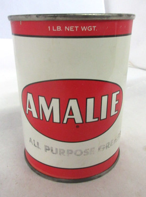 VINTAGE ADVERTISING  AMALIE   1 LB GREASE AUTO OIL PETROLIANA FULL 830-E