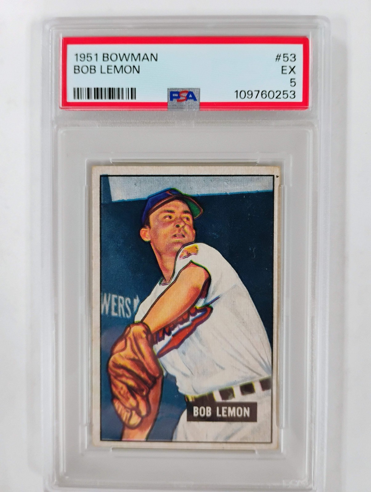 1951 Bowman Baseball Bob Lemon #53 EX PSA 5