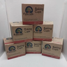 If You Care Large Baking Cups  2.5   Unbleached  60 Ct (pack of 6)