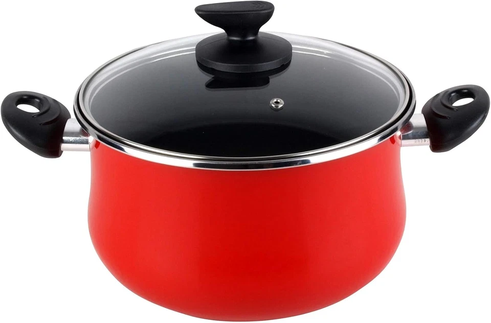 Vitrinor Megafesa Praga - Pentola Con Coperchio, Diametro 24 Cm, Color Granata - Immagine 3 di 4