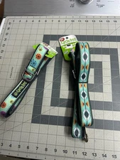 2-pack lot Cycle Dog 1" x 6' Leash Waterproof No-Stink Campfire Blanket Made USA