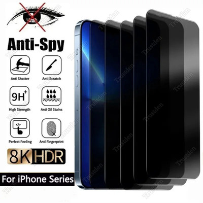 For iPhone17 16 15 14 13 12 11 XS XR Privacy Screen Protector Tempered Glass Lot