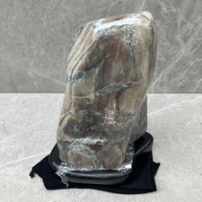 Piedra Natural Bonsai Piedra Agua Piedra con Base, Grietas y Astillas, 3,3 kg