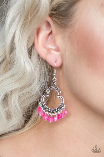 Paparazzi BABE ALERT pink earrings