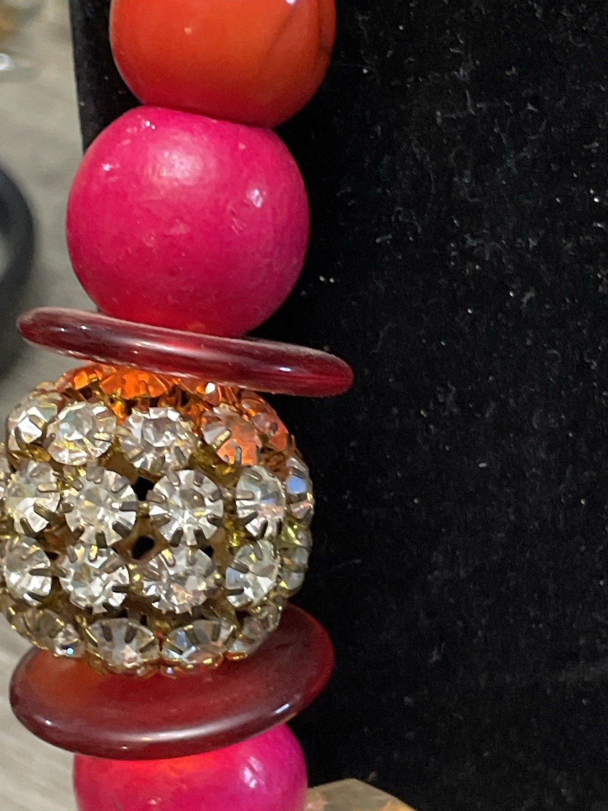 Lenora Dame Statement Necklace Bold Mixed Beads C… - image 2