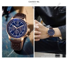 Citizen Eco-Drive Men's Chronograph Watch Brown Solar Power Silver CA4500-83E #A