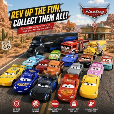 Disney Pixar Cars Movie Diecast Model Toy Lightning McQueen Chick King US STOCK