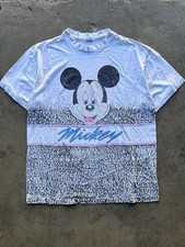 Vintage 80s Size X-Large Disney Mickey Mouse Big Print White T-Shirt