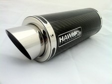 Hawk Suzuki SV 1000 Pair of Carbon Fibre GP Race Exhausts Cans Silencers