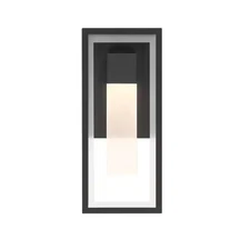 Easylite 12 in. Black Outdoor Hardwire Wall Lantern Sconce with Integrated LED