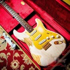 Aged Stratocaster style electric guitar ashwood body rosewood neck and fingerboa