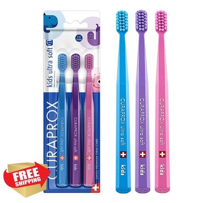 Curaprox Kids Toothbrush 3 Pack Blister International Random