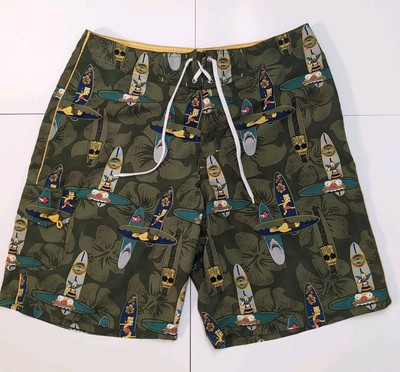 Vintage Simpsons Board Shorts Bathing Suit 2004 Mens Sz 36 Graphic Surf Board 