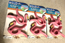 Boca Clips Beach /Pool Chair Towel Clamps PINK FLAMINGO NEW 3 Sets