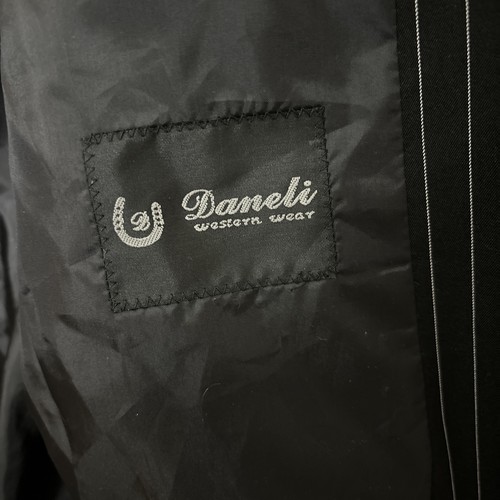 Daneli Western Wear Men’s Blazer Size 44R Black Striped Jacket Cowboy - Picture 8 of 9