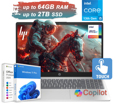 2026 HP Laptop Computer 15.6'' Touch 10-Core Intel i5 Up 64GB RAM 2TB SSD Win Pro