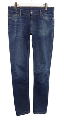 ACNE STUDIOS North Indigo Jeans Herren W31 L32 Slim Denim Whiskers Zip Stretch