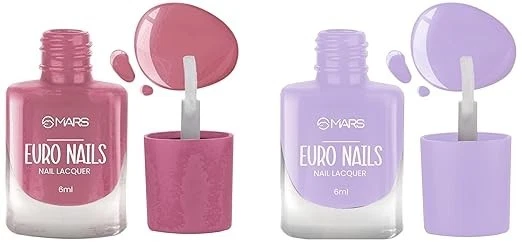MARS EURO Nail Lacquer | Glossy Gel Finish | Rich Pigmentation | Chip Free | Qui