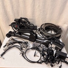 Lot Of Guitar Wires Patch Cables 9V Pedal Cables Guitar Stand Power Strip & Cord