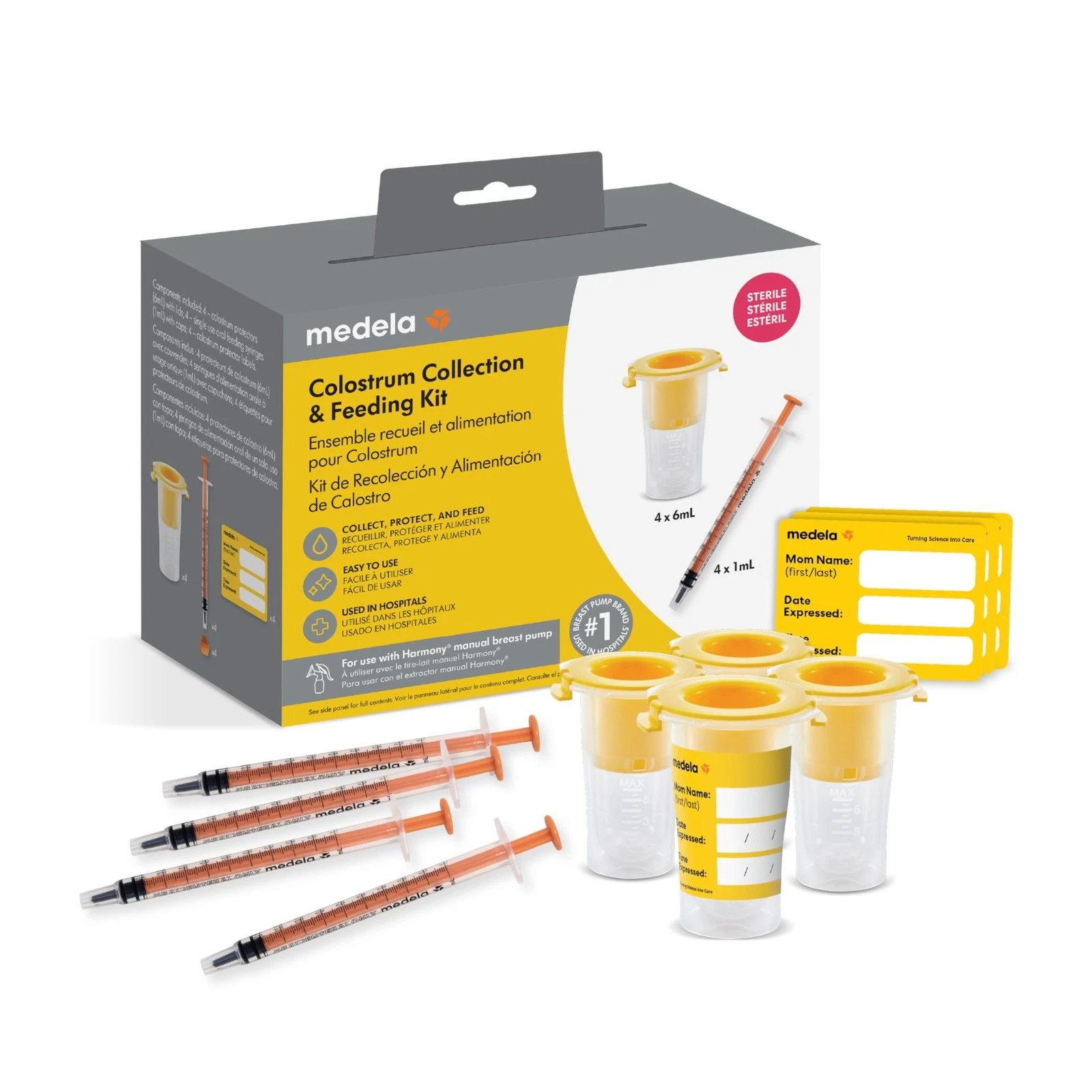 Medela Colostrum Collection and Feeding Kit, Includes Yellow