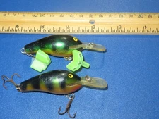Lot of 2 Rapala Fat Rap FR5 Diving Cankbaits Old Gold Belly Perch