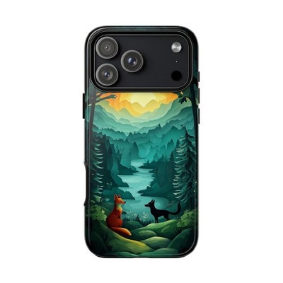 Fox Paper Cut Woods | Phone Case for iPhone, Galaxy, Pixel